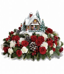 Thomas Kinkade's A Kiss For Santa from Designs by Dennis, florist in Kingfisher, OK